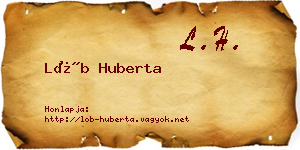 Löb Huberta névjegykártya